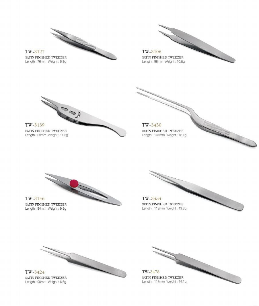 Professional Customized Precision Stainless Steel Eyebrow Tweezers