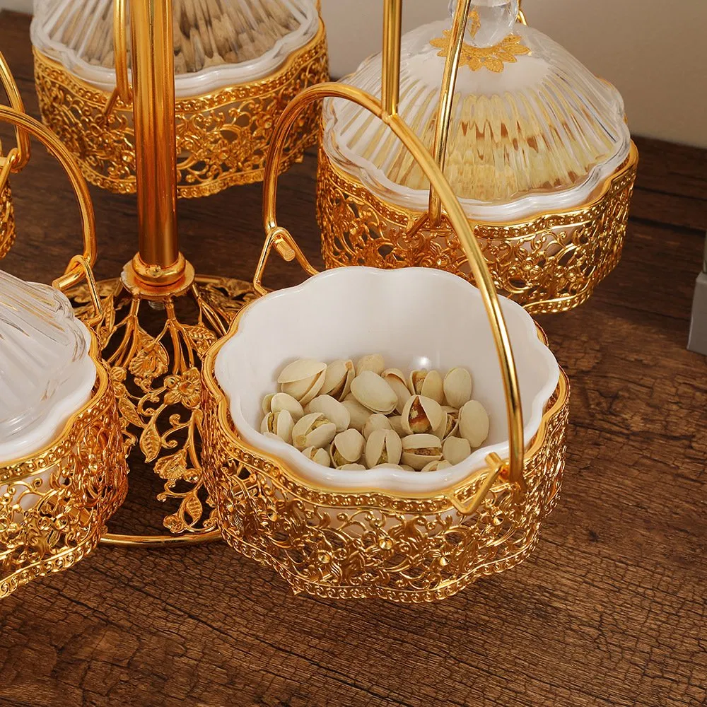 Wholesale Market Golden Nordic Fruit Storage for Home Living Room Tray