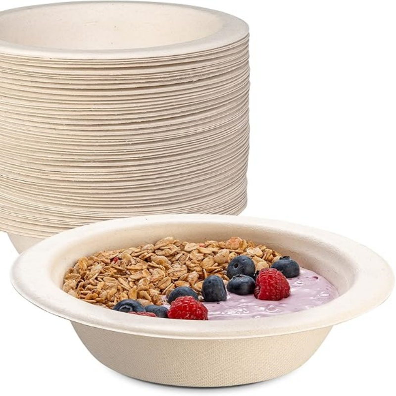 Sustainable 16oz Bagasse Paper Bowls for Eco-Conscious Dining
