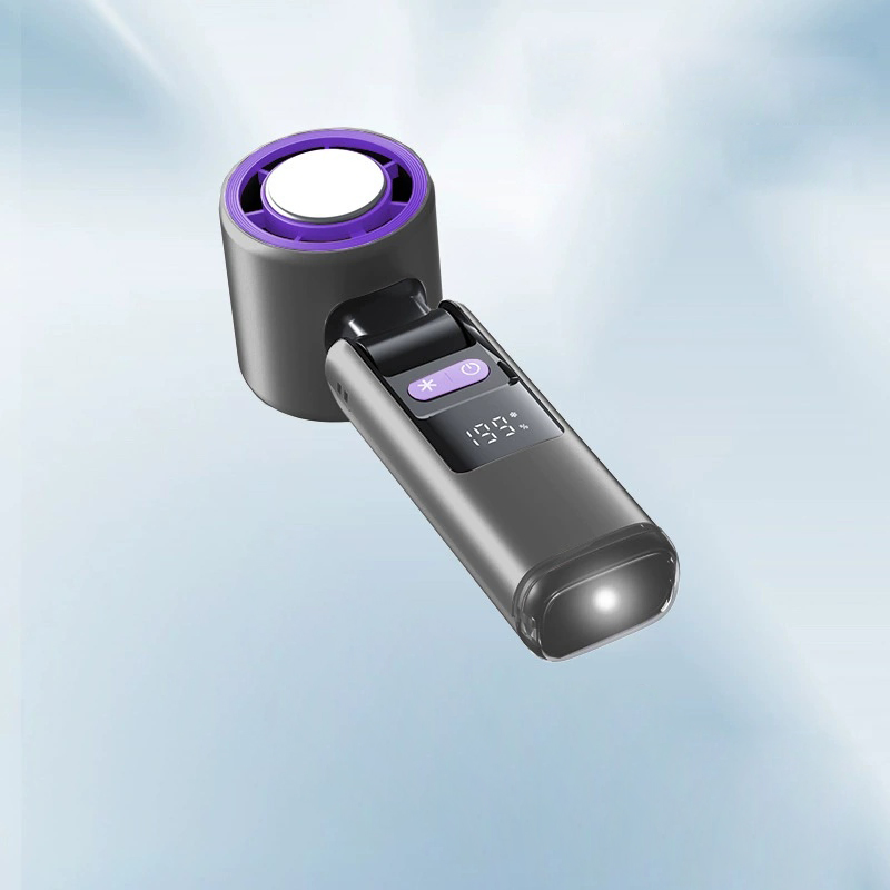 2026 New Model 3 in 1 Handheld Table Stand Neck Hanging Multifunction Portable Mini Fan Rechargeable Fan with LED Light