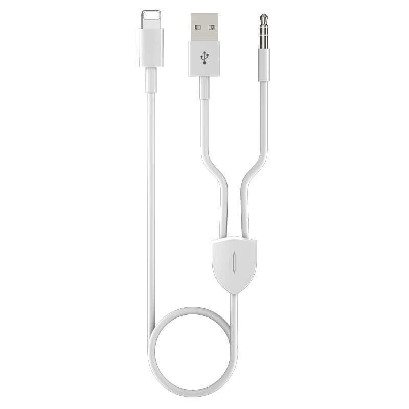 Автомобильное зарядное устройство USB-C с адаптером 3.5 мм