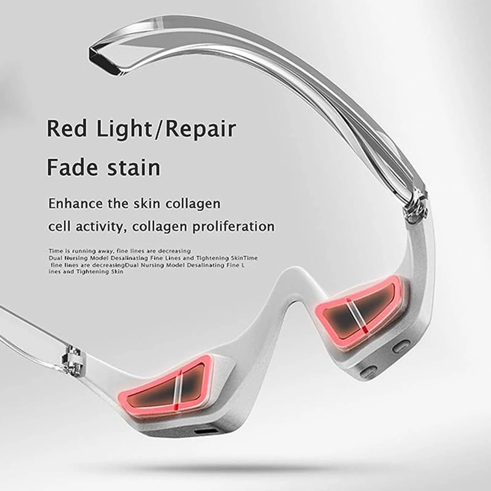 Wholesale Custom Newest EMS Micro Current Red LED Light Eye Skin Care Glasses Beauty Device Instrument