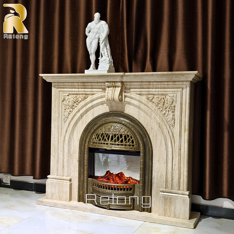 Western Interior Home Decoration Marble Fireplace Surround