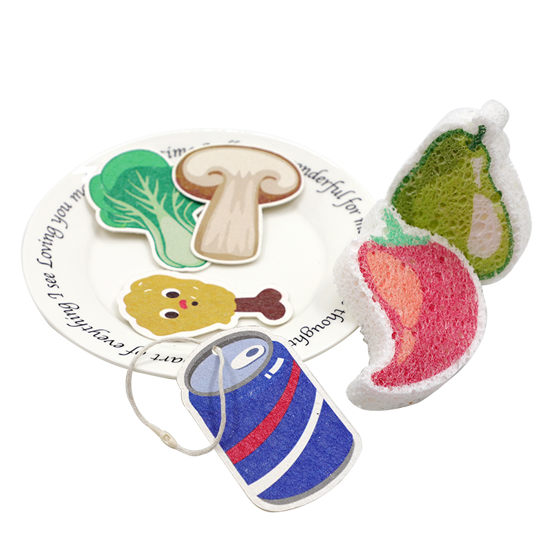 Cartoon Dish Cloths Oil Remove Magic Wipes Dishwashing Sponge