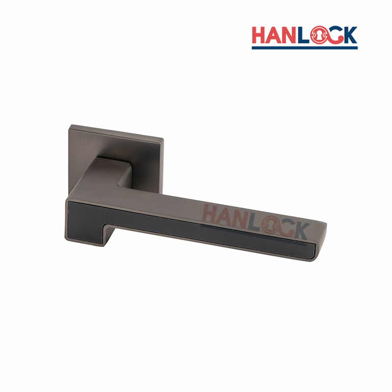 Anti-Corrosion Bright Silver/Black/White Optional Wood Door Hardware Aluminum Alloy Door Lever Handle