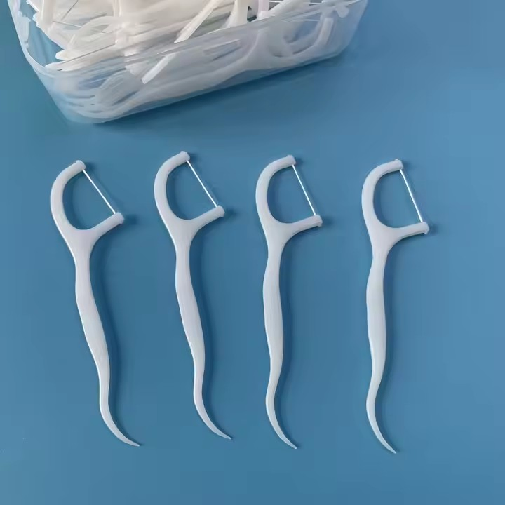 Factory Bulk 50 Picks Per Box Easy Glide Eco Friendly Dental Floss Pick Toothpick Dental Floss Pick