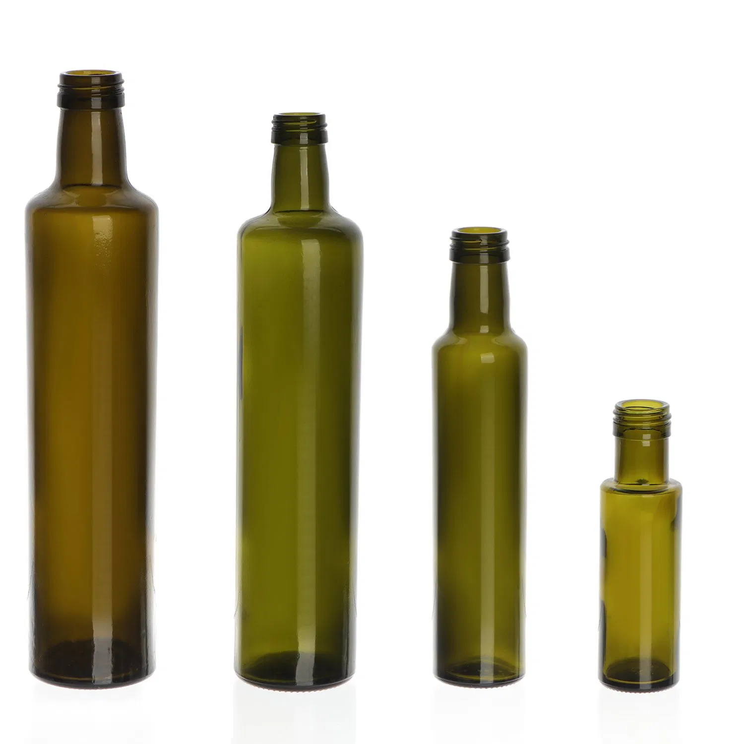 250ml 500ml 750ml 1000ml Dark Green Round Shape Glass Olive Oil Bottles with Tamper Evident Cap