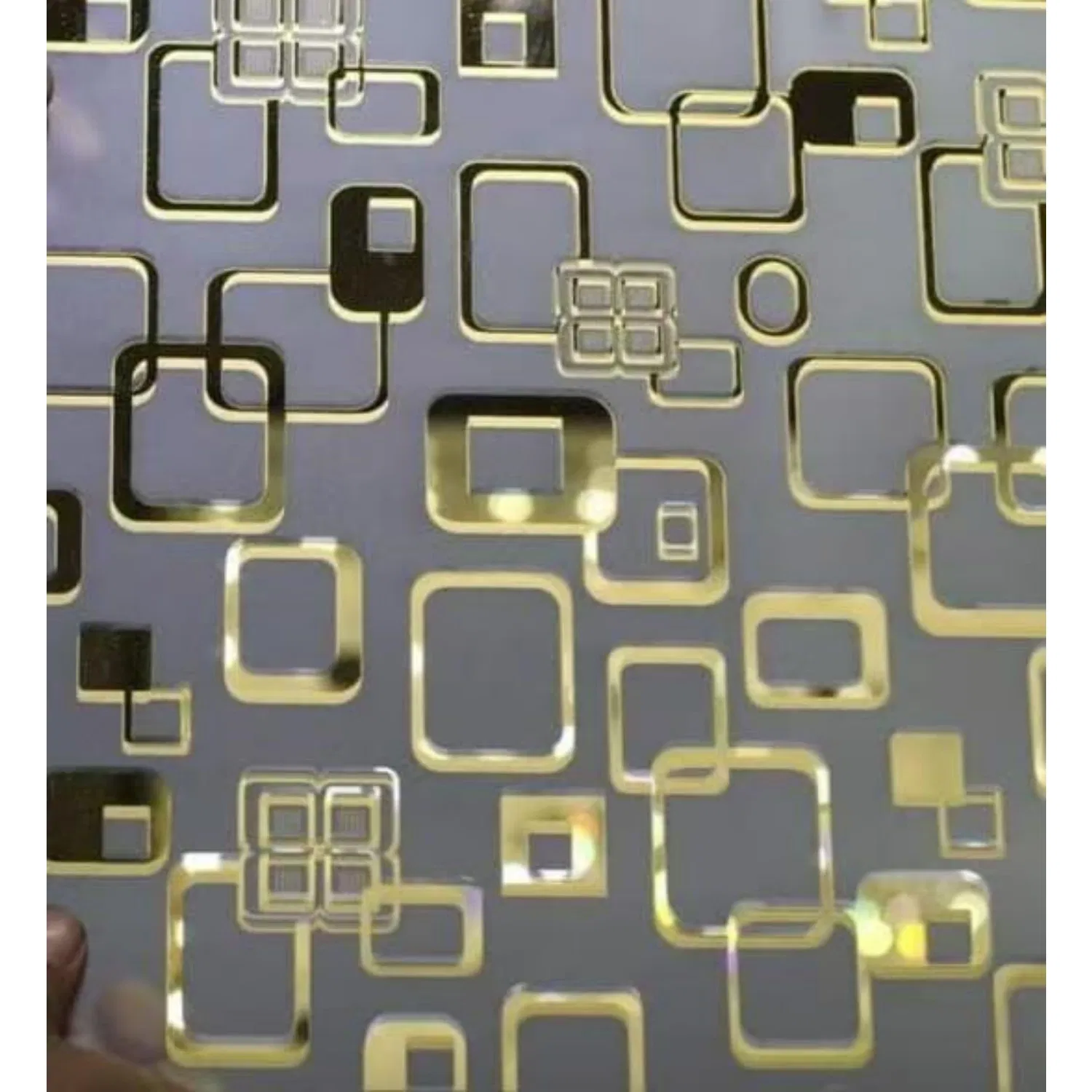 2/3/4/5color Silk Screen Decorative Dark Golden Titanium Glass for Window, Door, Partition