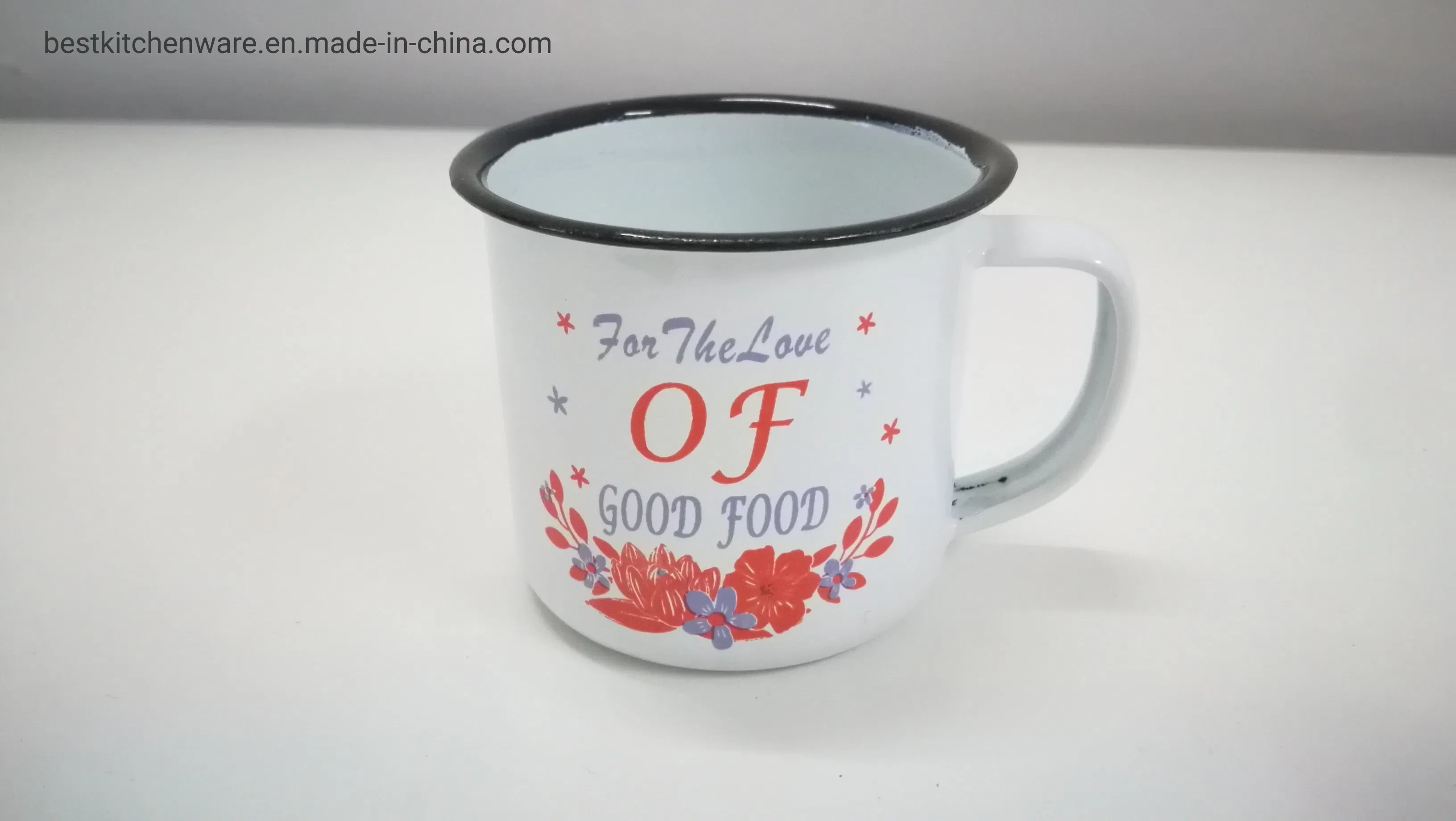 Tableware Enamel Mug with Deco. 6cm