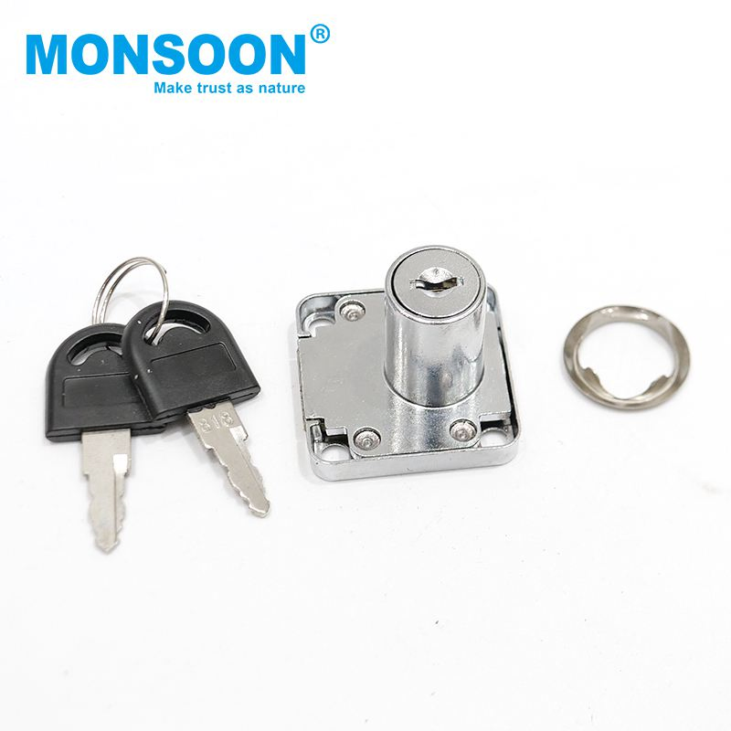 Hot Selling Cam Lock Furniture Hanrdware Hidden Glass Showcase Cabinet Door Computer Office Desk Drawer Lock with Keys