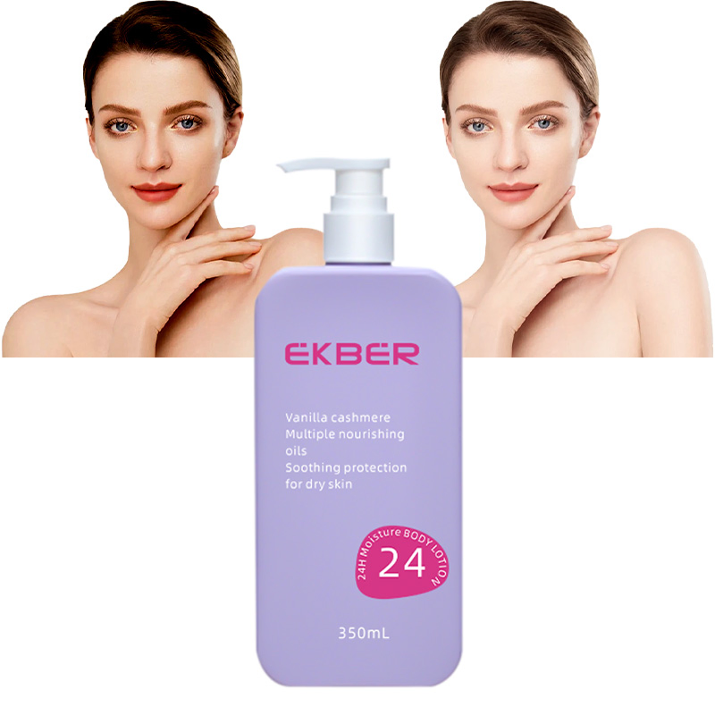 Private Label 24h Moisture Body Lotion Nourishing Oils and Butters Soothing Protection for Dry Skin Vanilla Cashmere Body Lotion