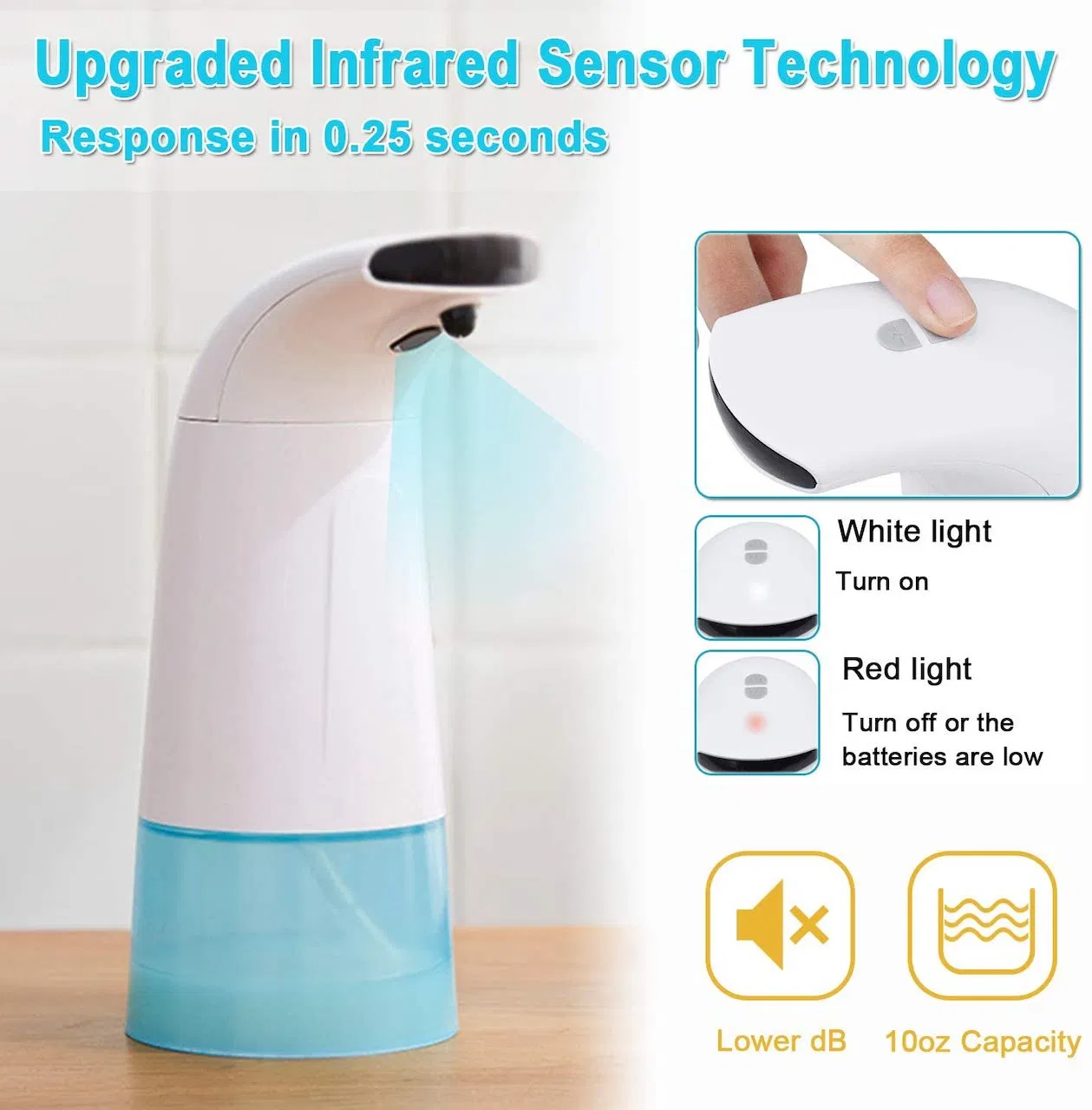 Plastic Sprayer Automatic Soap Foam Gel Hand Sanitizer Touchless Dispenser
