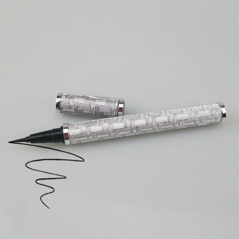 OEM Brick Grain Gold Silver Does Not Stain Waterproof Durable Quick Dry Cool Black Eyeliner