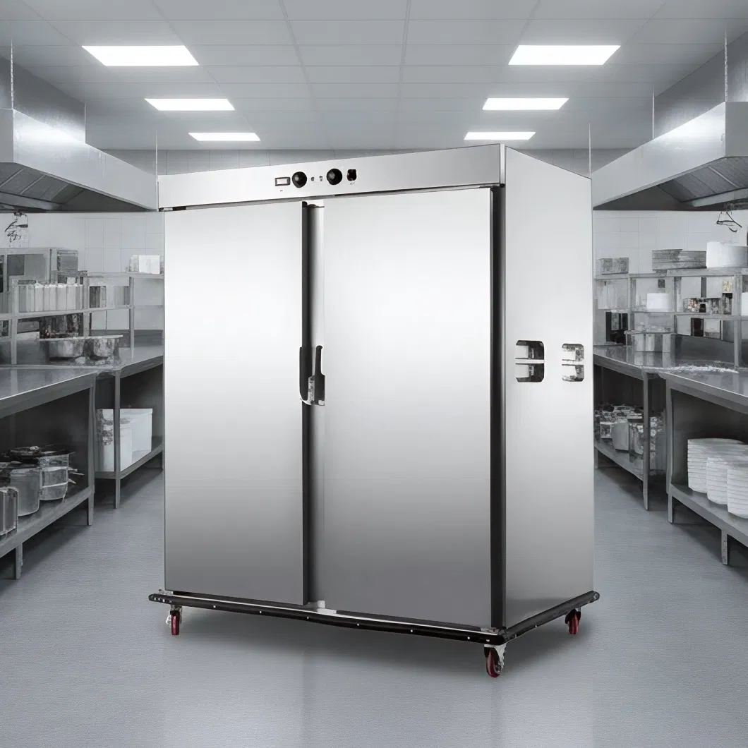 Commercial Grade Stainless Steel Double Door Food Warmer Cart