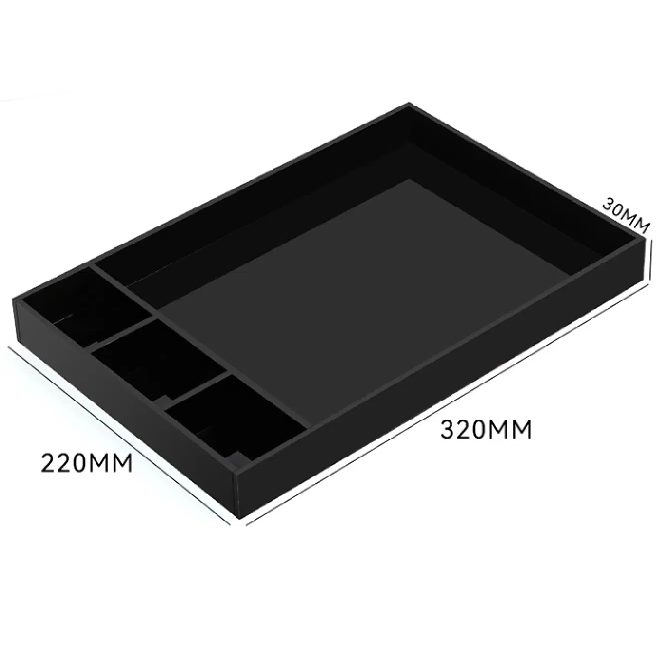 Hotel Room Supplies Acrylic Furniture Products Storage Tray with Three Tea Holders Consumables Box Toothpaste Holder Organization Factory Customized Leather