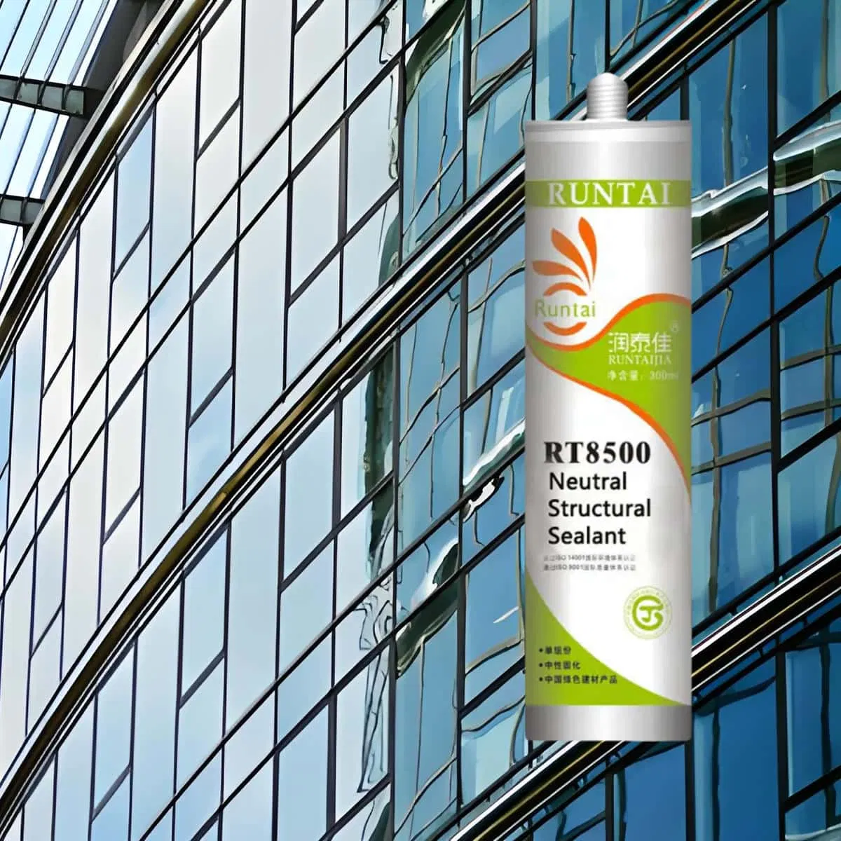 Construction Runtai Carton 300ml Silicone Adhesive Glass Curtain Wall Sealant