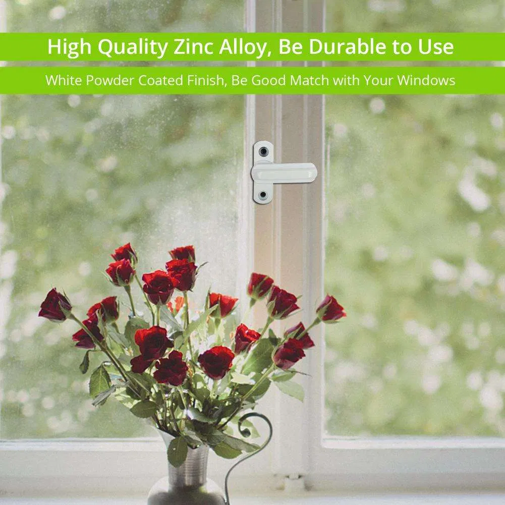 Aluminium Alloy T-Lock Steel Flat Open Replacement Security UPVC Window Sash Lock