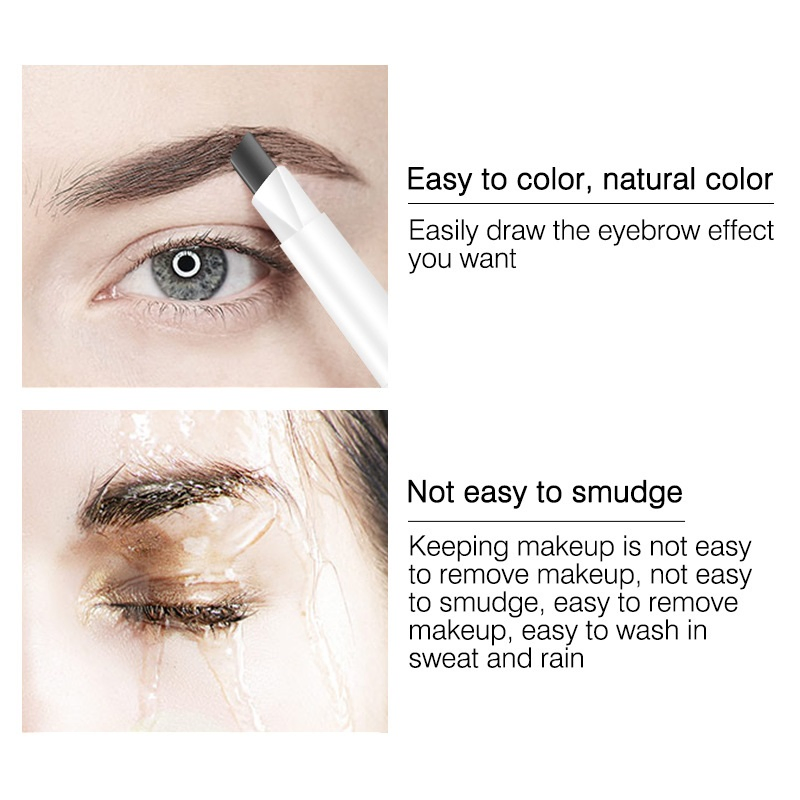Ep12 Mixdair Eyebrow Pencil Waterproof, Sweat-Proof, Non-Decolorization and Non-Staining, Grinding Rod Natural Three-Dimensional Rotation Type Thrush