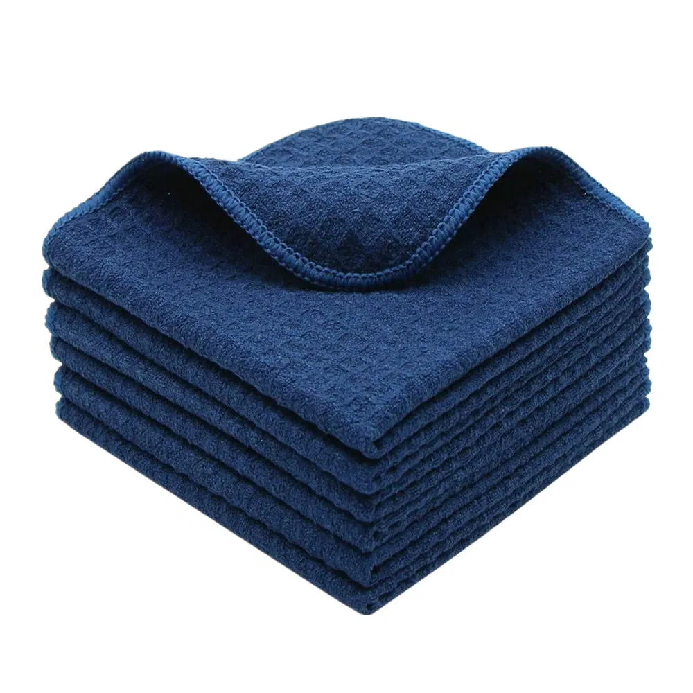 Customized Super Absorbent Microfiber Waffle Weave Kitchen Dishcloth Cleaning Towels