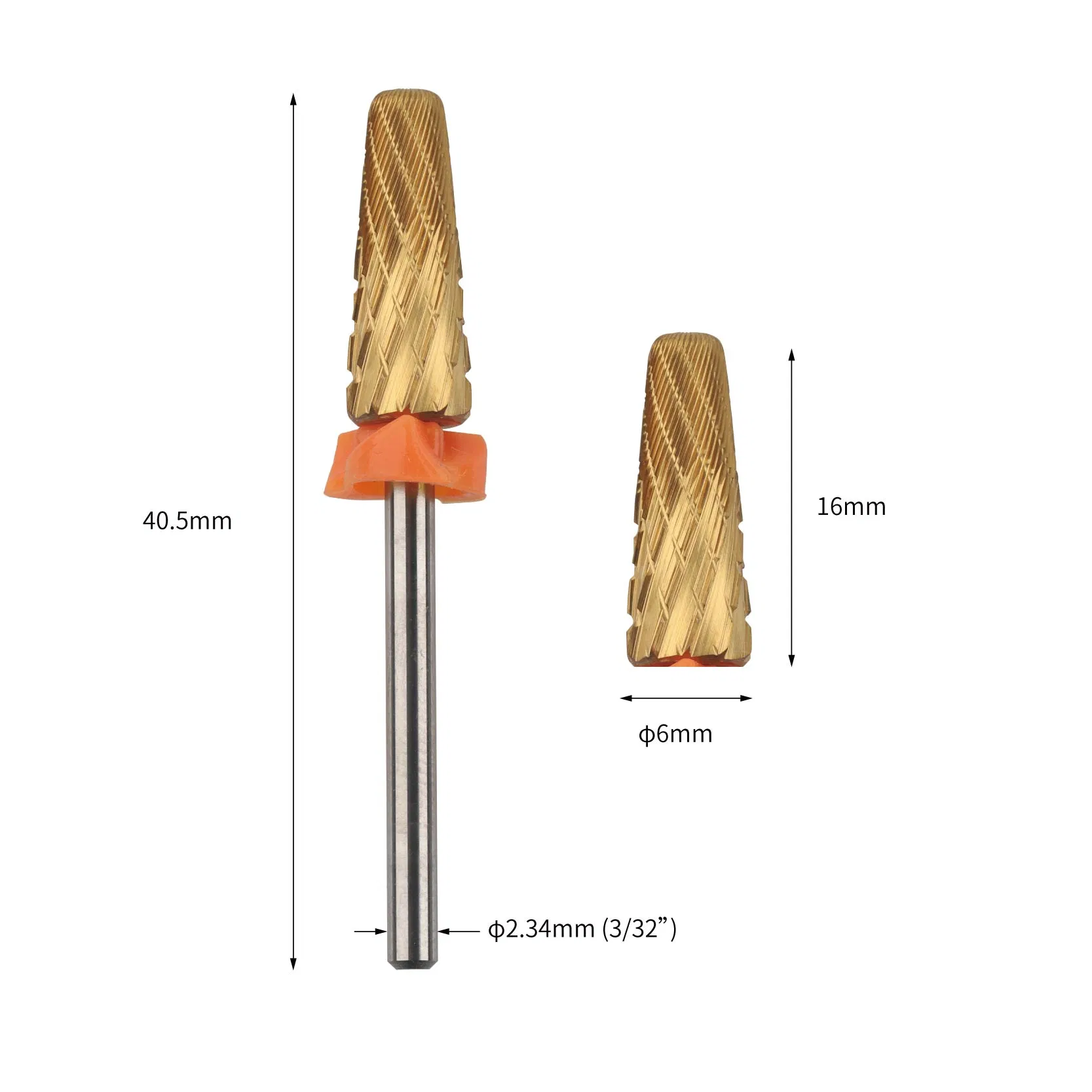 5 in 1 Mixed Teeth Cut Multi Function Tin Coating Tungsten Carbide Acrylic Gel Removing Nail Drill PRO Bit
