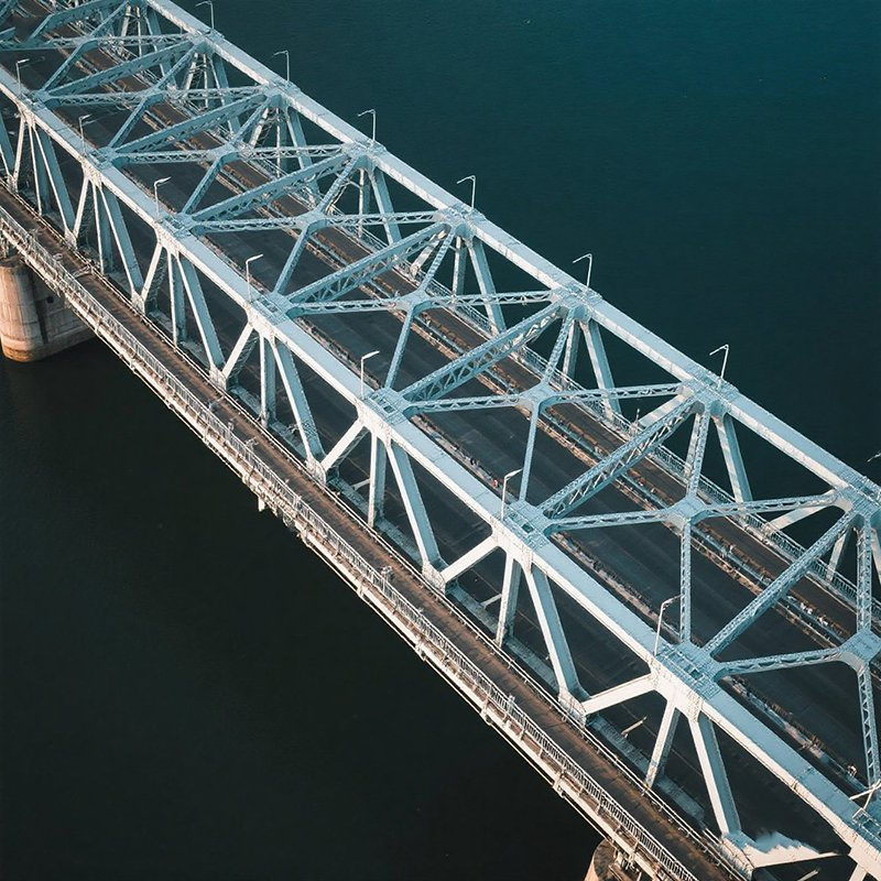 Large Span Steel Structure Bridge for Emergency Purpose Prefabricated Modern Design