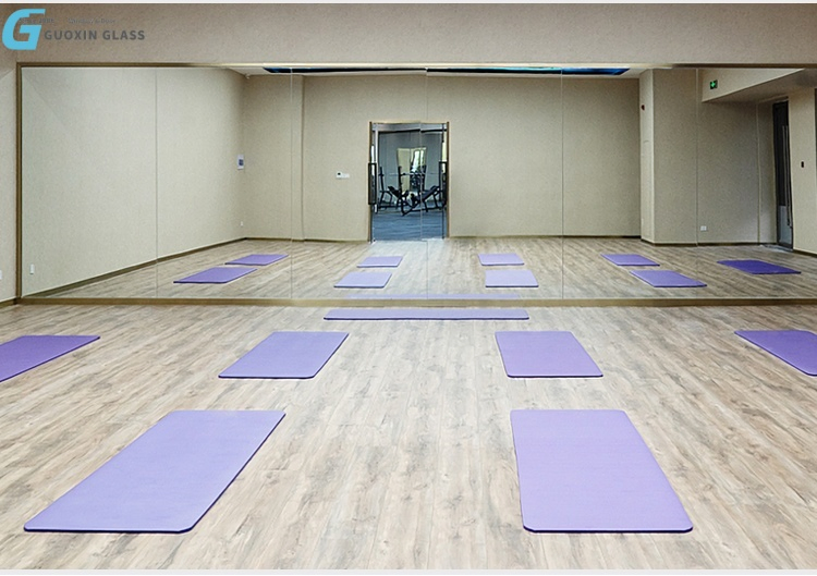 Large Wall Silver Mirror for Gyms - Fireproof, Wholesale, and Durable