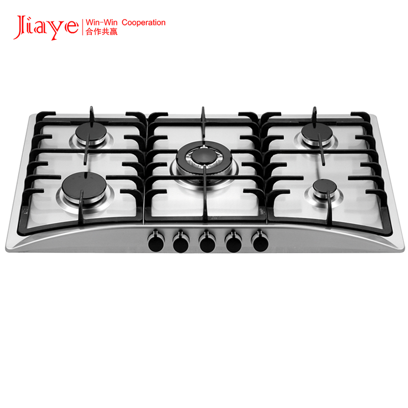 Easy Installation Stainless Steel Built-in 5-Burner Gas Hob for Home & Household Kitchen