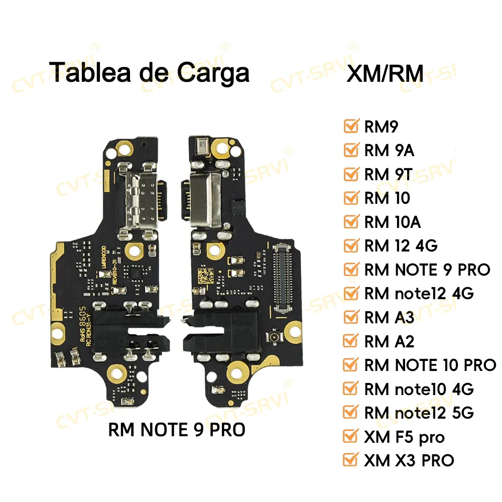 Шлейф с разъемом зарядки и SIM-ридером для Redmi Note 9 PRO