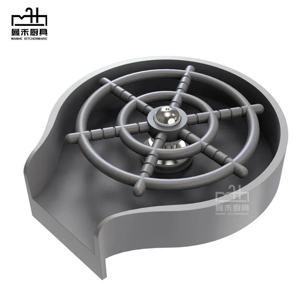 Gunmetal Gery Cup Rinser Glass Cleaning Rinser for Bar Cafe Dimensions Rinser for Kitchen Sink
