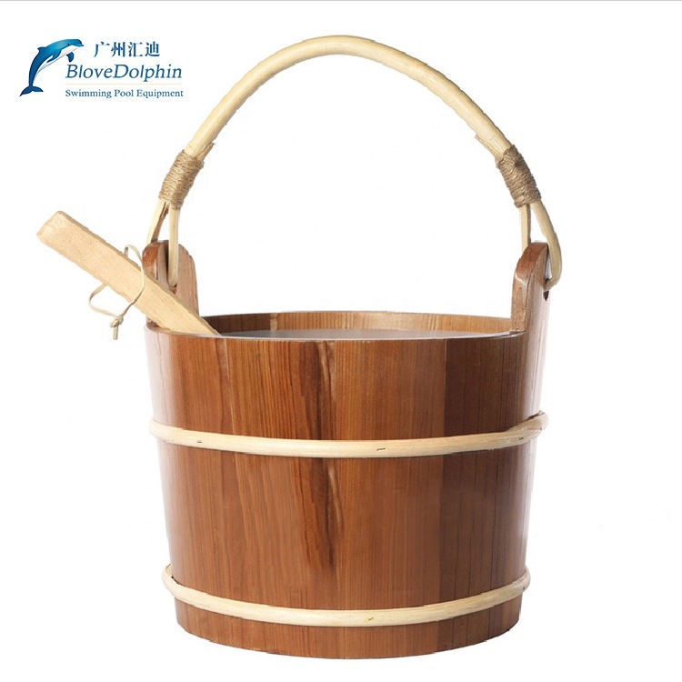 Sauna Accessories Wooden Sauna SPA Bucket and Spoon