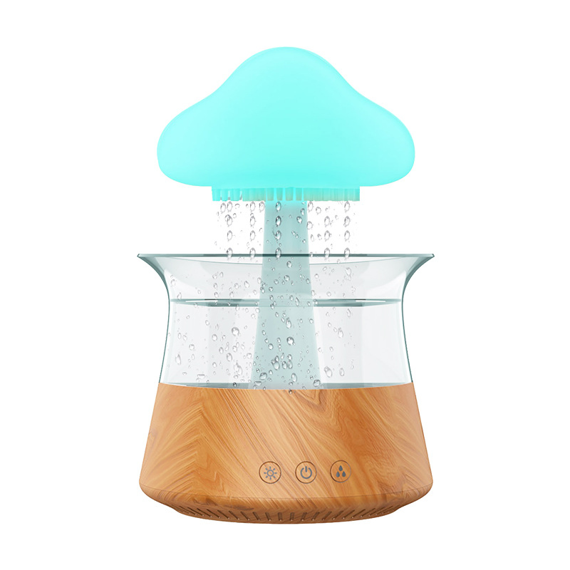 Rain Cloud Humidifiers 200ml Water Drip Mushroom Humidifiers with Remote Control