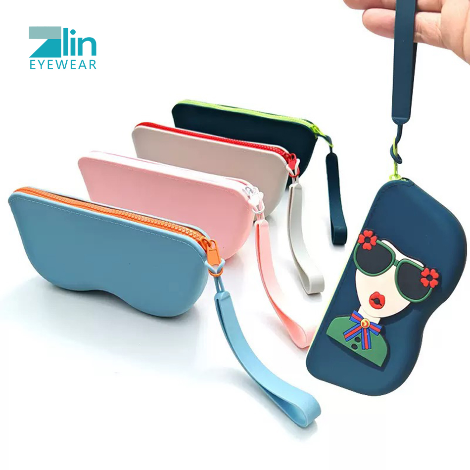 Custom Logo Eyeglasses Sunglasses Storage Bag Waterproof Case Fashion Silicone Sun Glasses Box