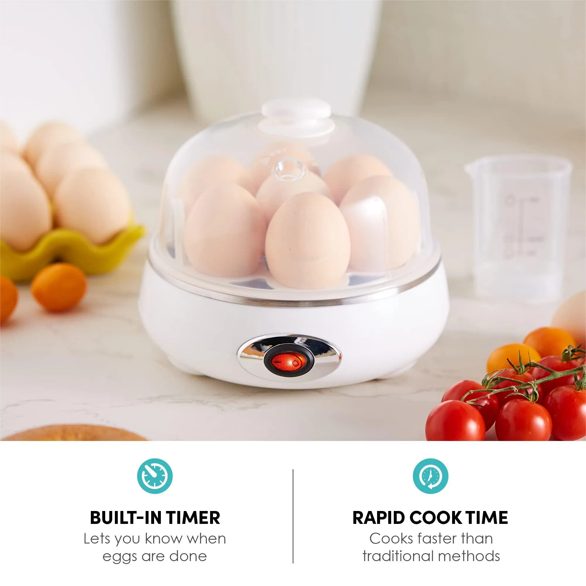 Hot Sale Auto Shut-off Medium Soft Hard-Boiled Easy Cooker Electric Egg Boiler