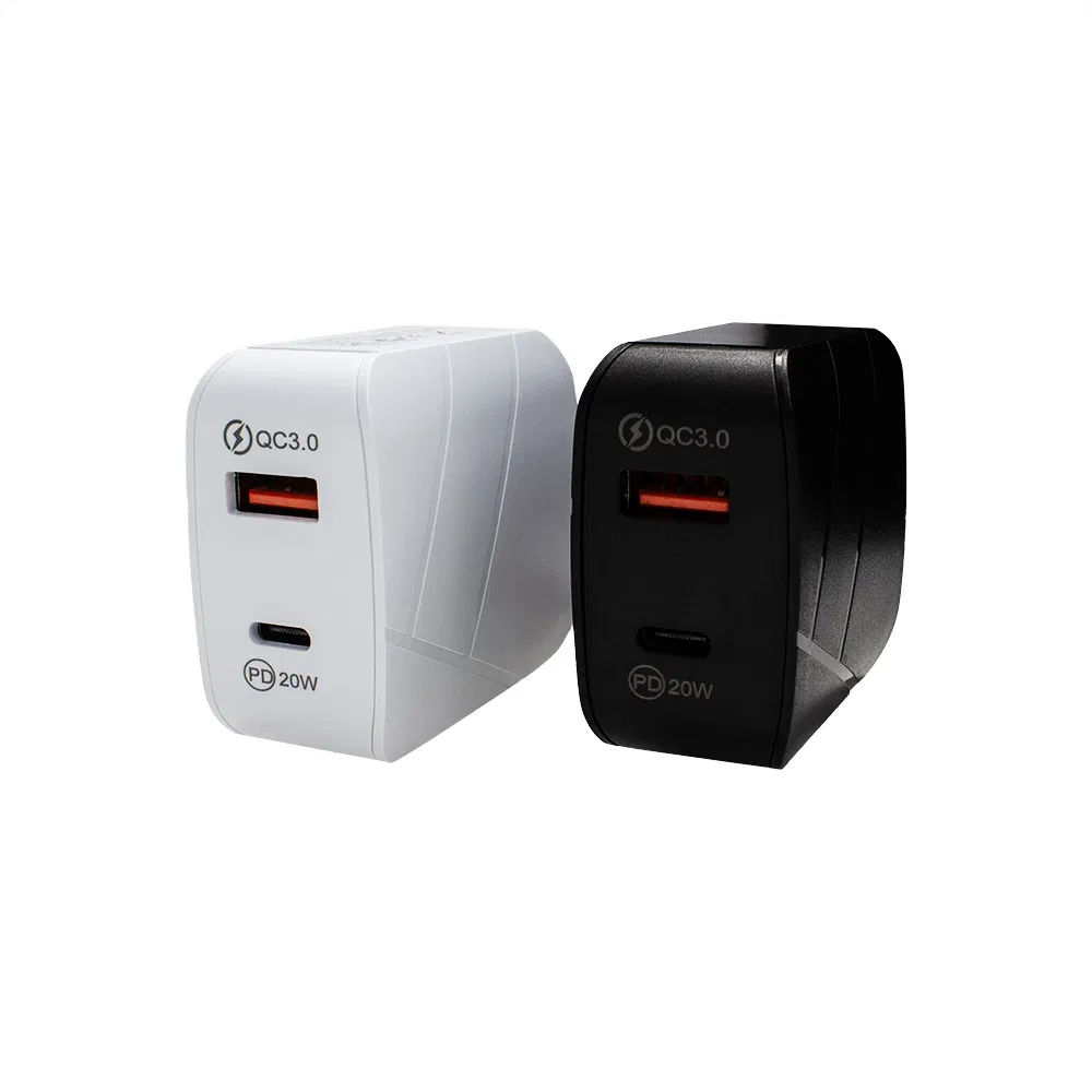 USB Quick Charge Pd 20W QC 3.0 Power Supply Charging Dual Port Fast Charger Mobile Phone Accessories