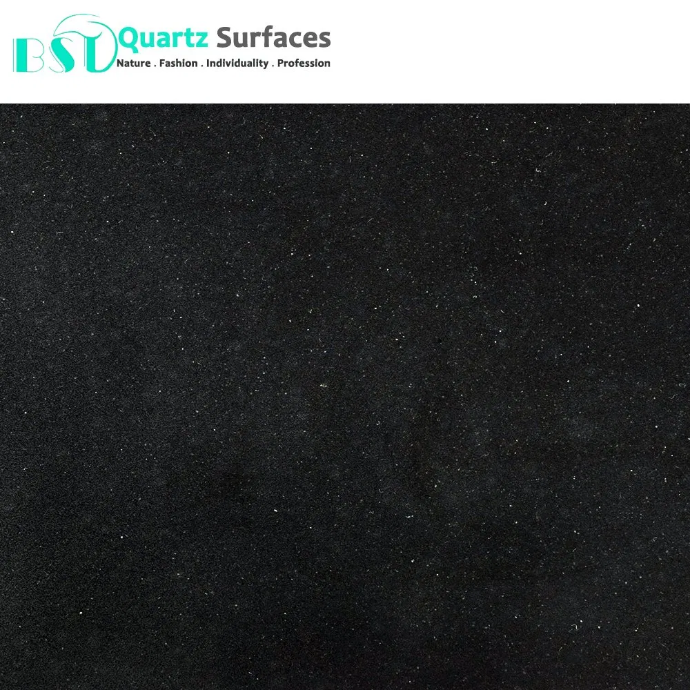Agglomerated Heat-Resistant Black Quartz Stone Top