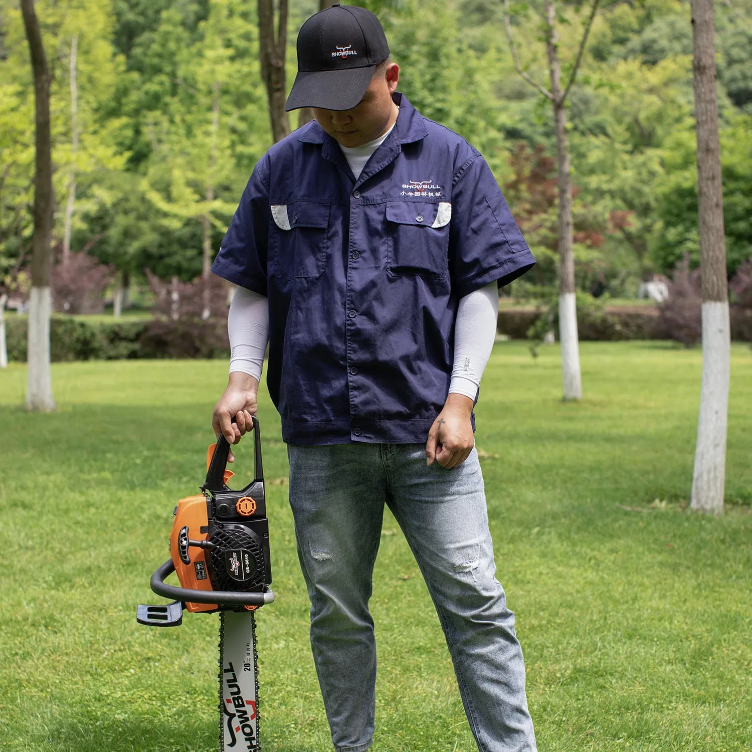 High Efficiency 58cc Pole Chainsaw 2.2kw CS5810 Gasoline Chain Saw