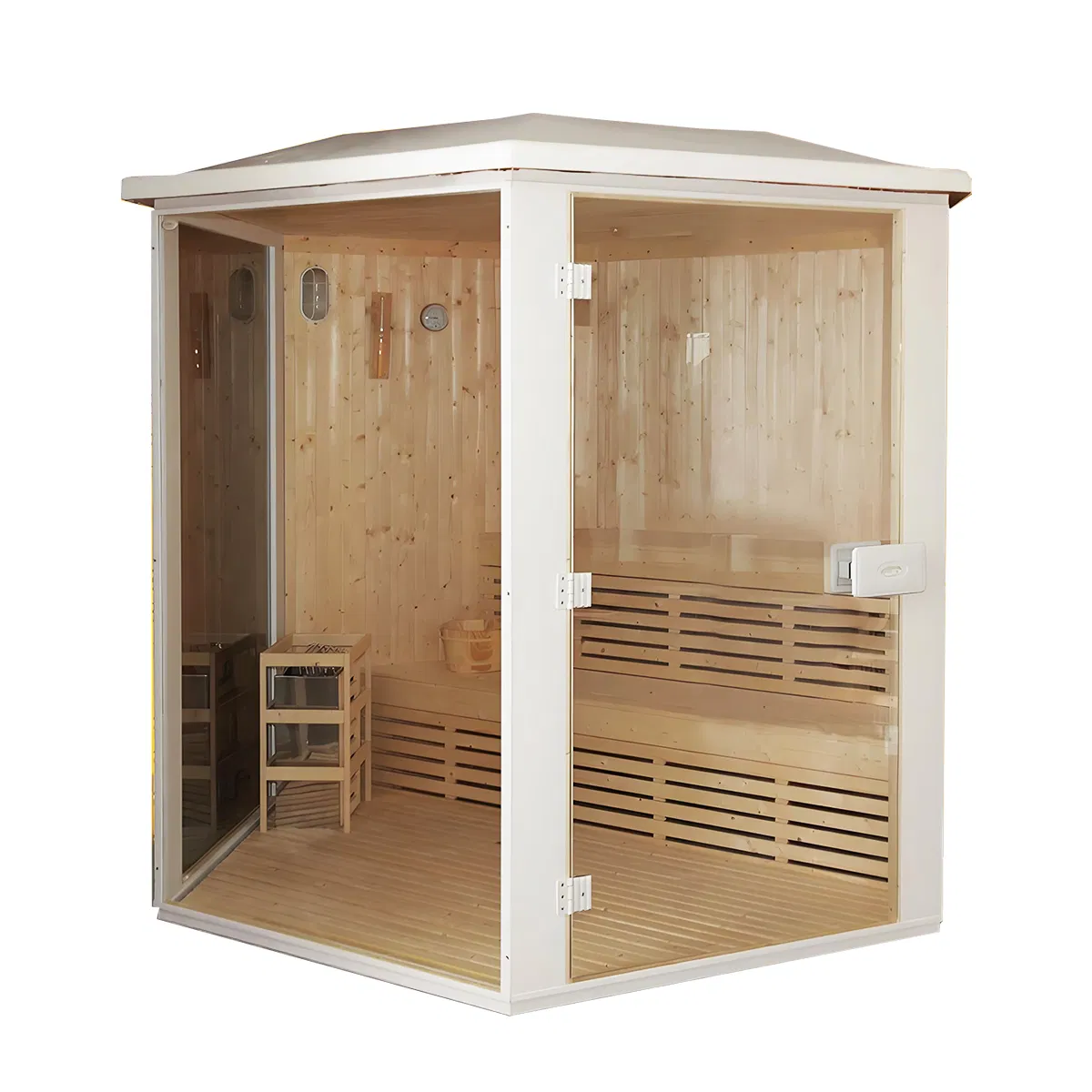 China Supplier Home Use Luxury Steamroomsauna for 3 Person with Hemlock