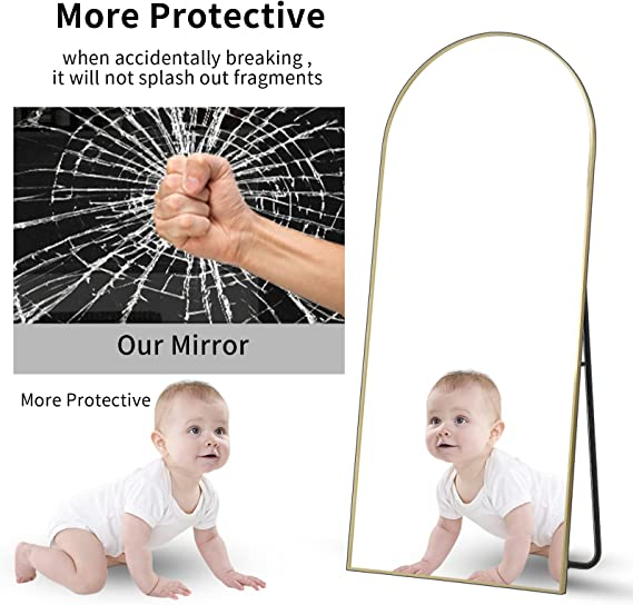 65"X22" Full Length Mirror Floor Mirror with Standing Holder