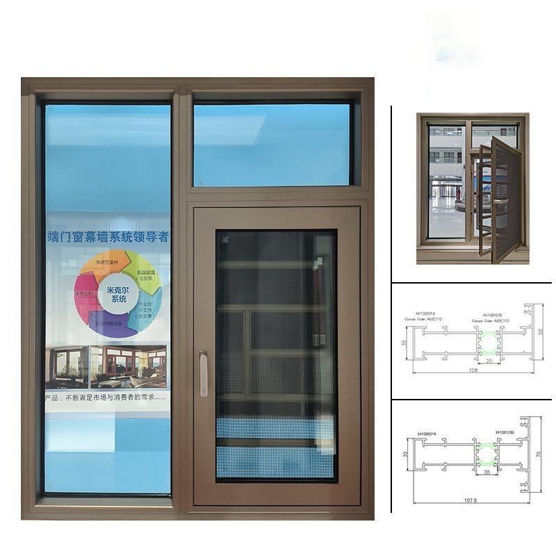 Aluminum Extrusion Profile Window Frame Casement Window Used for Construction Usage