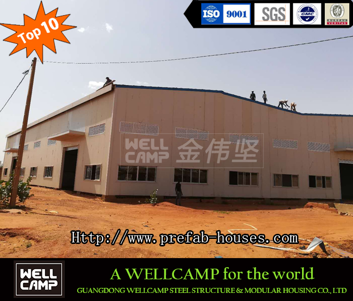 Wellcamp Luxury Prefab Construction Design Steel Structure Warehouse for Hot Sales