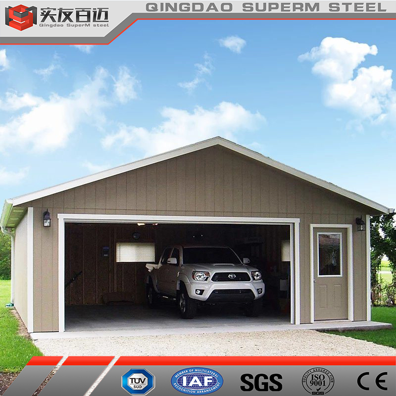 Steel Construction Building Prefabricated Steel Structure Car Storage Shelter Prefab Car Garage Carport