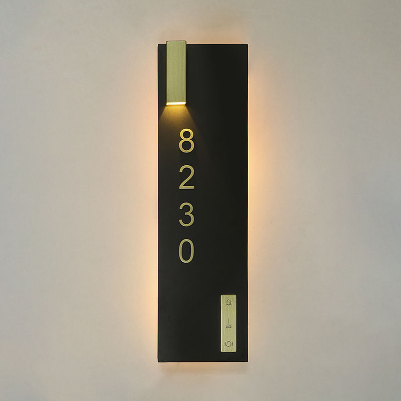 Ezd Custom Illuminated Doorbell Light Number Hotel Door Signs with Switch System