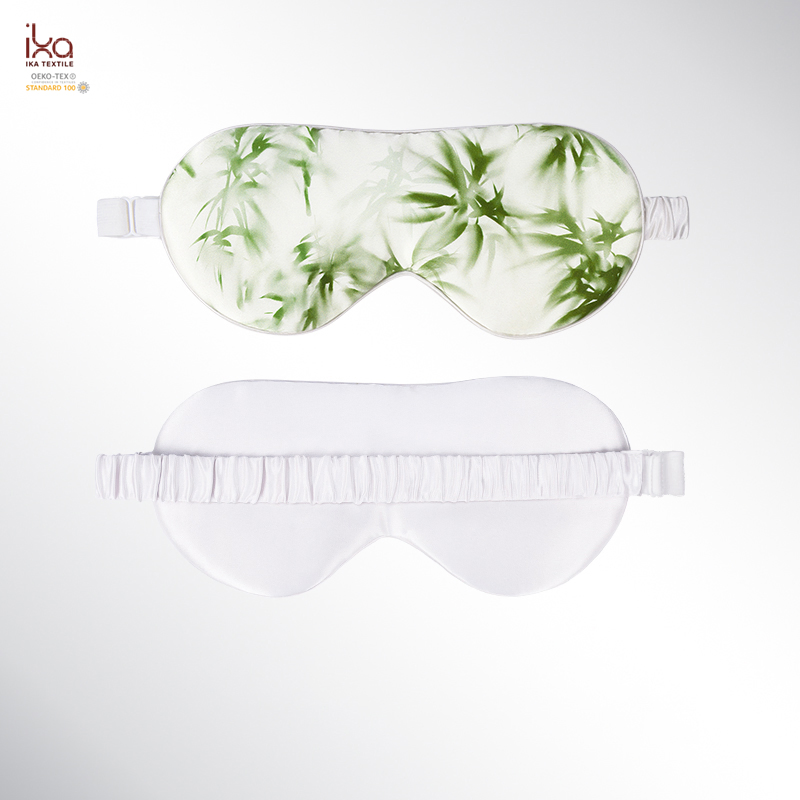 Print Wholesale Custom Weighted Cool Black Gold Blue Best Travel Sleep Adjustable Satin 6A Mulberry Silk Eye Mask for Sleeping