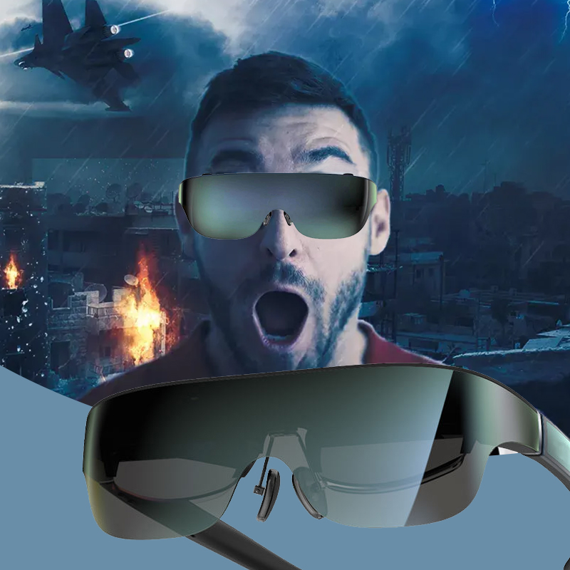 Real 3D Mode Stereo Sound Ar Vr HD Smart Portable Foldable Glasses