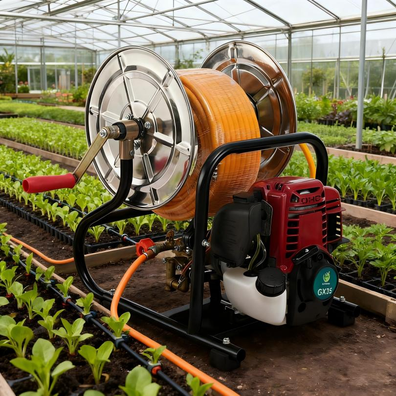 High Pressure Gasoline Engine Power Sprayer Farm Garden Pest Control Spray Machine with Trolley