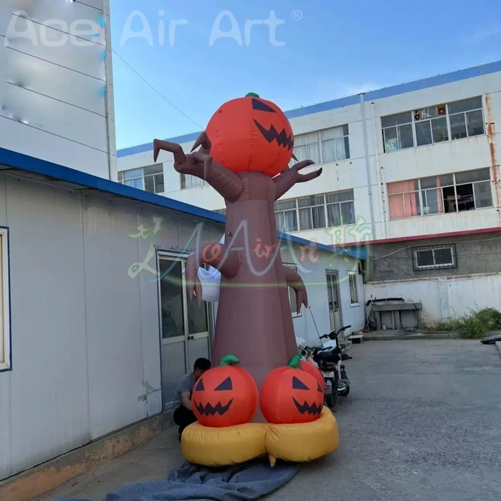 4 Meters Height Halloween Inflatable Pumpkin Tree for Party Decoration