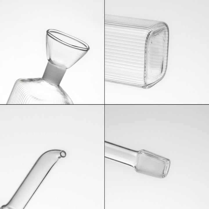 500ml Glass Olive Oil Dispenser Bottle Cooking Oil Vinegar Measuring Dispenser with Spout