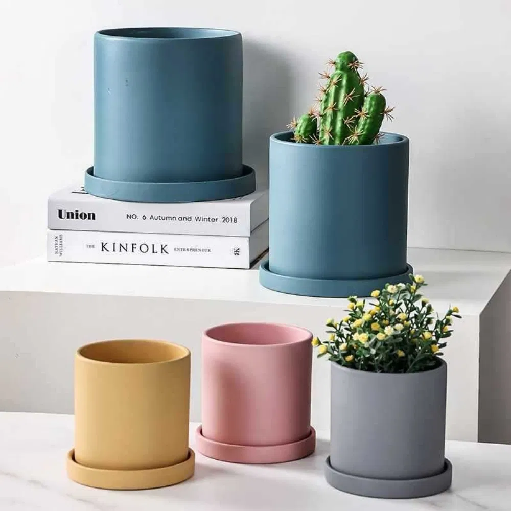 Керамический горшок прямой цилиндрический EZ28833