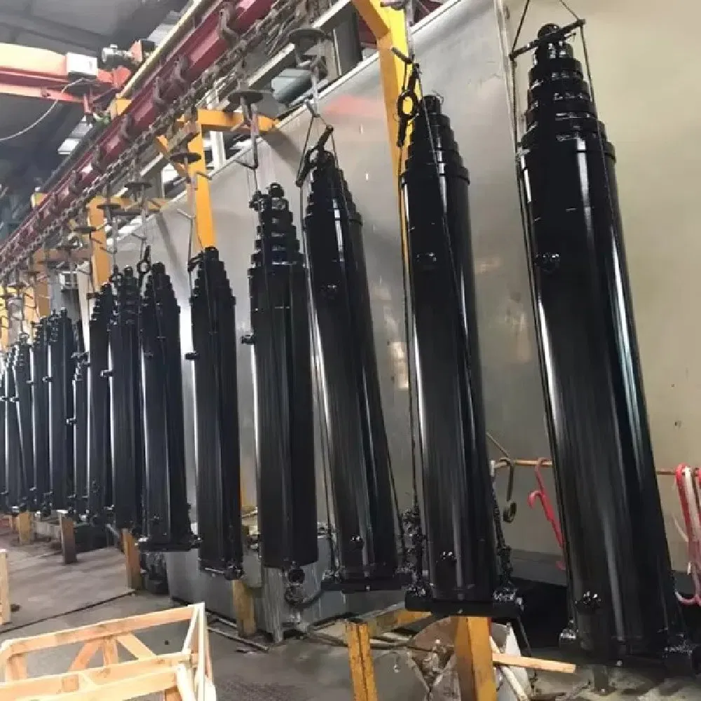 Телескопический гидроцилиндр 50-100 тонн, 2-5 ступеней