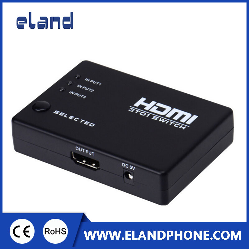 HDMI-коммутатор 3 входа, 1 выход, алюминиевый, с пультом